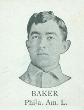 1909 Colgan's Chips Square Proofs Baker, Phila. Am. L. # Baseball Card