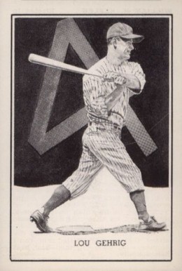 1950 Callahan Hall of Fame Lou Gehrig # Baseball Card