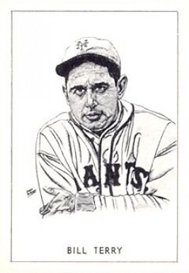 1950 Callahan Hall of Fame Bill Terry # Baseball Card