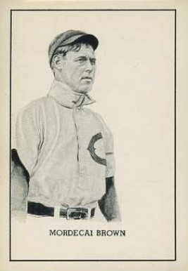 1950 Callahan Hall of Fame Mordecai Brown # Baseball Card