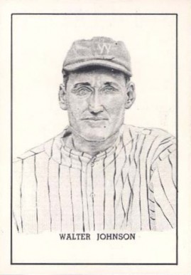 1950 Callahan Hall of Fame Walter Johnson #43 Baseball Card