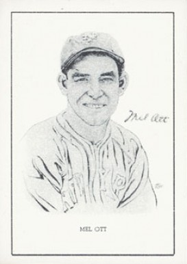 1950 Callahan Hall of Fame Mel Ott # Baseball Card
