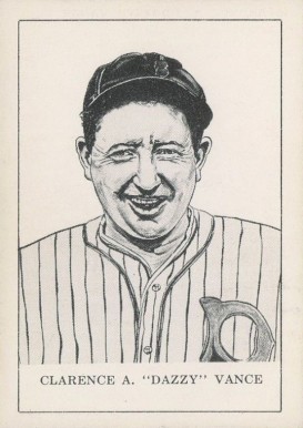 1950 Callahan Hall of Fame Clarence A. "Dazzy" Vance # Baseball Card