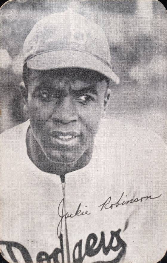 1956 Jackie Robinson Signed Artvue Hall of Fame Plaque Postcard,, Lot  #80366