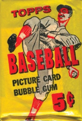 1950 Unopened Packs (1950's) 1956 Topps 5 Cent Wax Pack #56T5wp Baseball Card