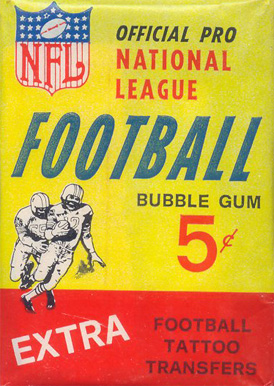 1960 Unopened Packs (1960's) 1964 Philadelphia 5 Cent Wax Pack #64P5cwp Football Card