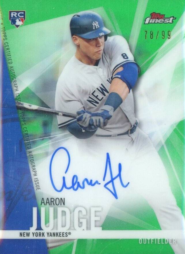 2017 Finest Autographs Aaron Judge #FA-AJ Baseball Card