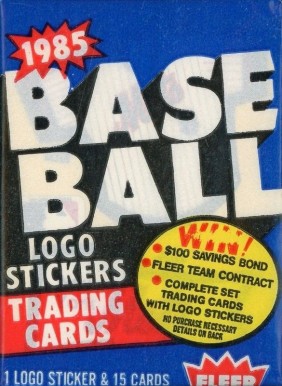1980 Unopened Packs (1980's) 1985 Fleer Wax Pack #85FWP Baseball Card