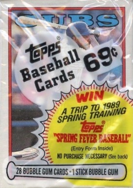 1980 Unopened Packs (1980's) 1988 Topps Cello Pack #88TCP Baseball Card