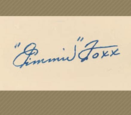 1950 Hall of Fame Autograph Cut Signatures Jimmie Foxx #91 Baseball Card