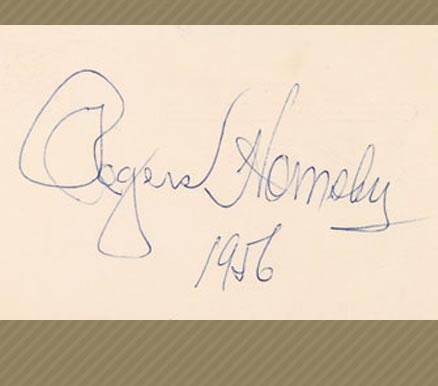 1950 Hall of Fame Autograph Cut Signatures Rogers Hornsby #118 Baseball Card