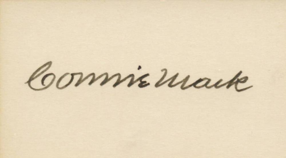 1950 Hall of Fame Autograph Cut Signatures Connie Mack #157 Baseball Card