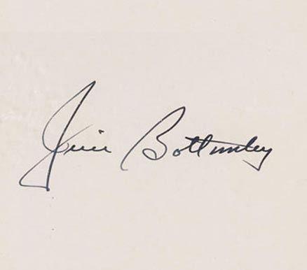 1950 Hall of Fame Autograph Cut Signatures Jim Bottomley #21 Baseball Card