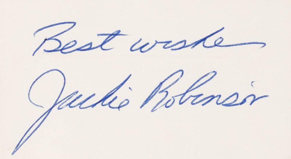 1950 Hall of Fame Autograph Cut Signatures Jackie Robinson #209 Baseball Card