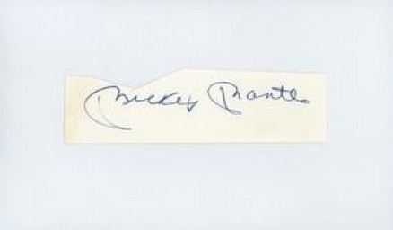 1950 Hall of Fame Autograph Cut Signatures Mickey Mantle #162 Baseball Card