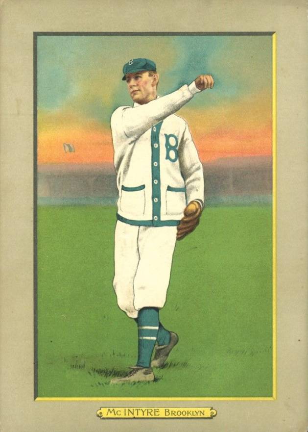 1911 Turkey Reds McINTYRE, Brooklyn #28a Baseball Card