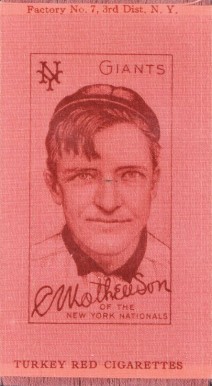 1911 Colored Silks Christy Mathewson #66 Baseball Card