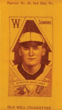 1911 Colored Silks Walter Johnson #56 Baseball Card