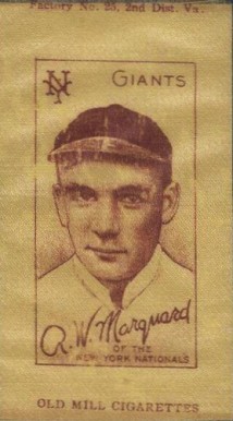 1911 Colored Silks Rube Marquard #65 Baseball Card