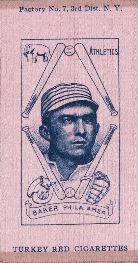 1911 Colored Silks Frank Baker #3 Baseball Card
