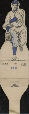 1934 Al Demaree Die Cuts Charlie Grimm #160 Baseball Card