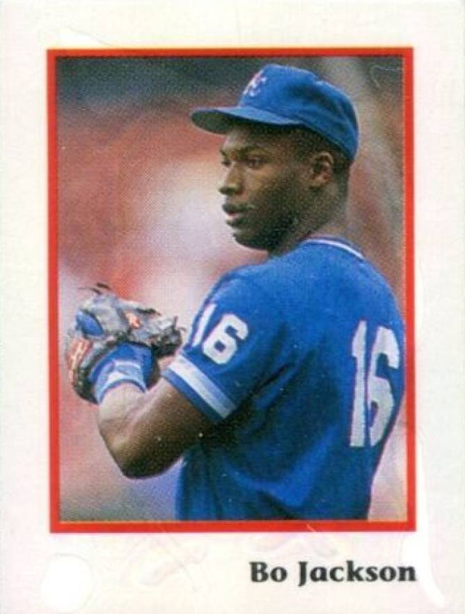 1990 Publication Int'l Stickers Hand Cut Bo Jackson # Baseball Card
