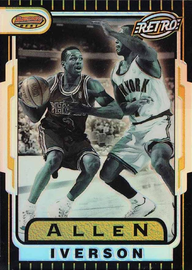 1996 Bowman's Best Retro Allen Iverson #TB13 Basketball Card