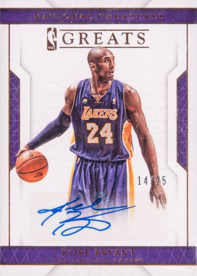 2016 National Treasures NBA Greats Signatures Kobe Bryant #8 Basketball Card