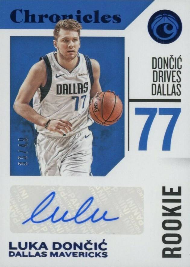 2018 Panini Chronicles Rookie Chronicles Signatures Luka Doncic #RCLDC Basketball Card
