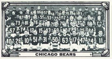 1968 Topps Test Teams Chicago Bears #24 Football Card