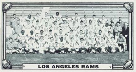 1968 Topps Test Teams Los Angeles Rams #7 Football Card