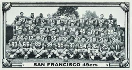 1968 Topps Test Teams San Francisco 49ers #14 Football Card