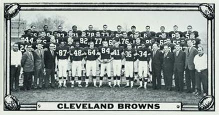 1968 Topps Test Teams Cleveland Browns #13 Football Card