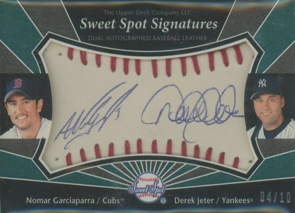 2004 Upper Deck Sweet Spot Sweet Spot Signatures Dual Nomar Garciaparra/Derek Jeter #GJ Baseball Card