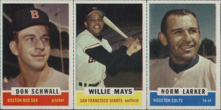1962 Bazooka Panel Schwall/Mays/Larker #13 Baseball Card
