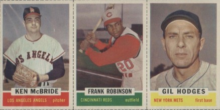 1962 Bazooka Panel McBride/Robinson/Hodges # Baseball Card