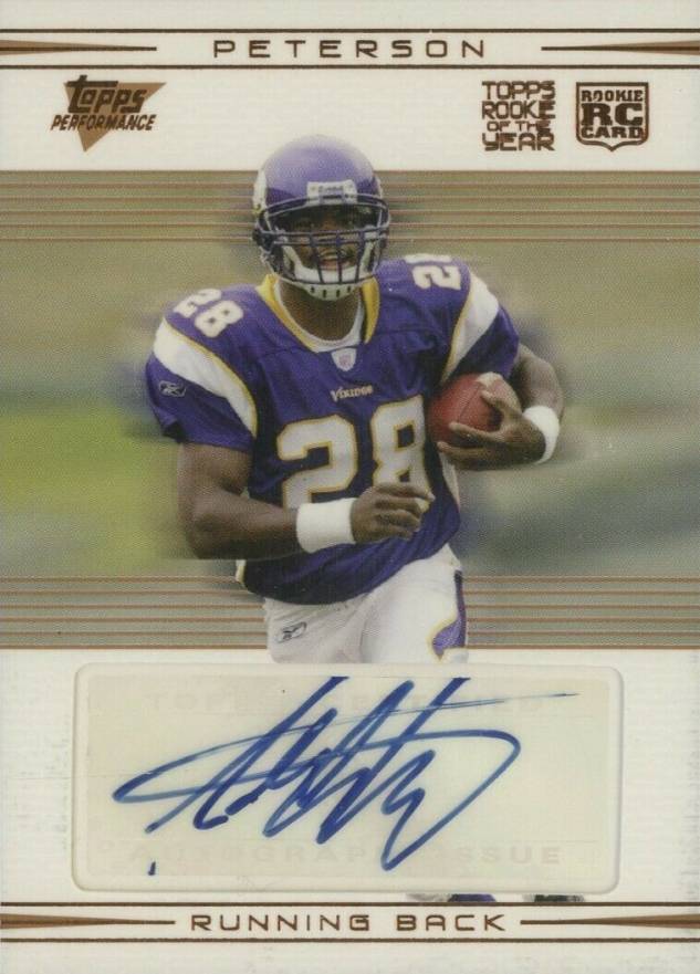 2007 Topps Performance Adrian Peterson #109 Football Card