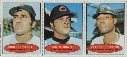 1971 Bazooka No Number Petrocelli/McDowell/Gaston #10 Baseball Card