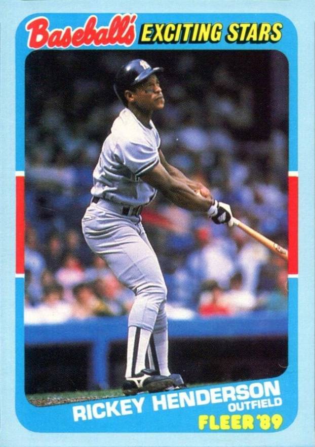 1989 Fleer Exciting Stars Rickey Henderson #21 Baseball Card