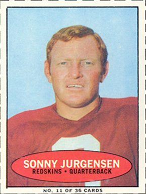 1971 Bazooka Sonny Jurgensen #11 Football Card