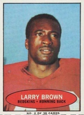 1971 Bazooka Larry Brown #2 Football Card