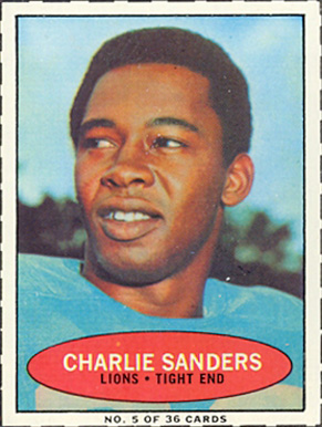 1971 Bazooka Charlie Sanders #5 Football Card