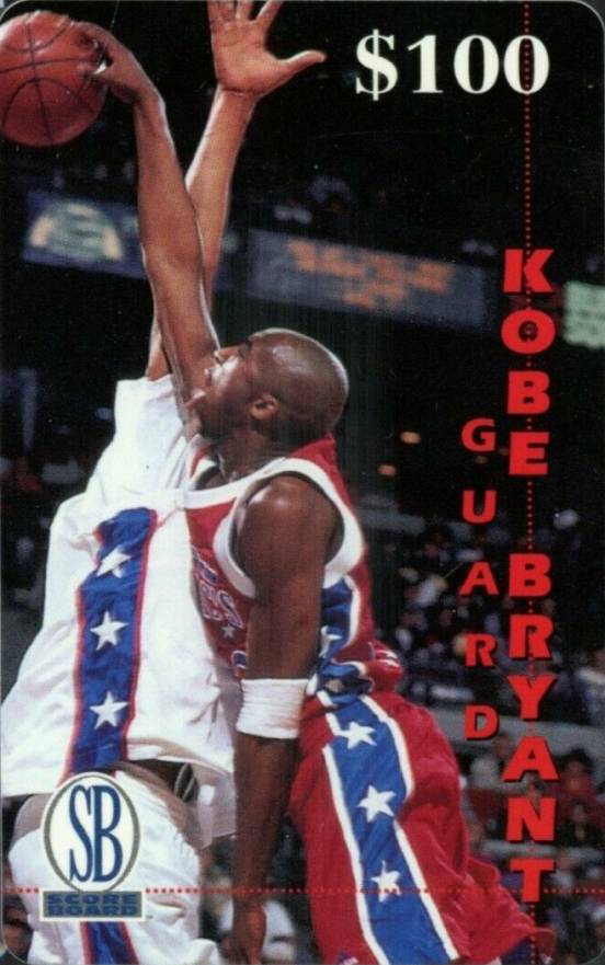 1996 Score Board Frontier Phone Card Kobe Bryant #9 Basketball Card