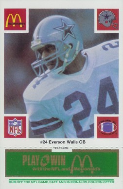 1986 McDonald's Cowboys Everson Walls #24 Football Card
