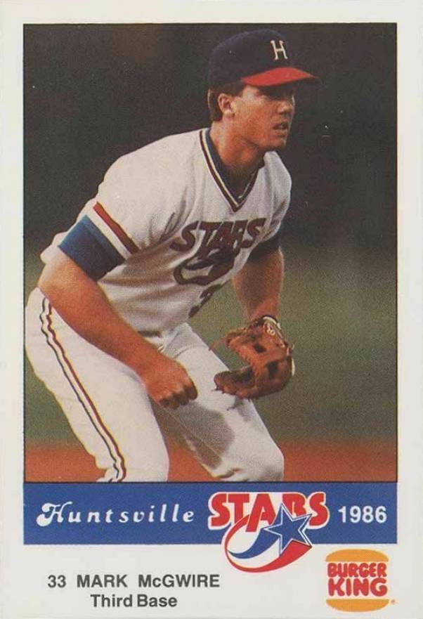 1986 Huntsville Stars Mark McGwire #33 Baseball Card