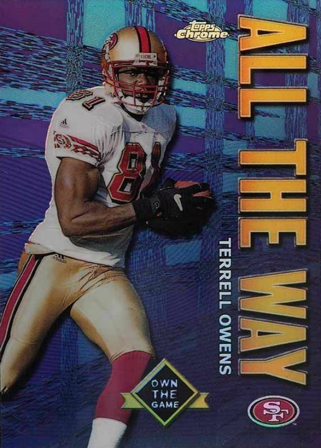 2001 Topps Chrome Own the Game Terrell Owens #AW9 Football Card