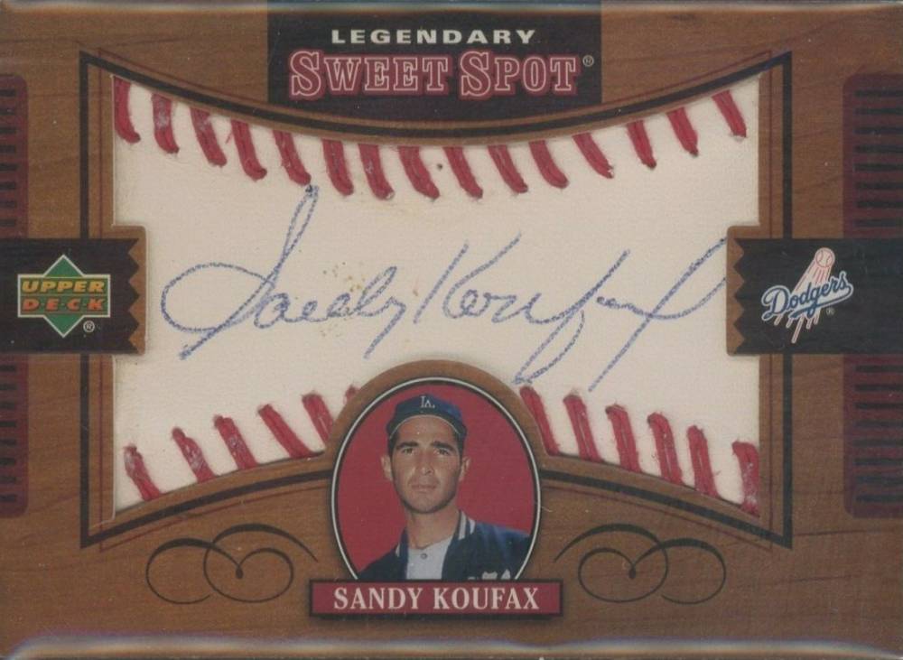 2002 Upper Deck Sweet Spot Legendary Signatures Sandy Koufax #L-SK Baseball Card