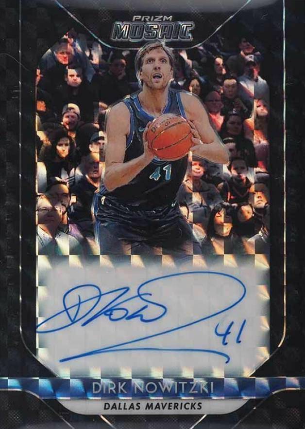 2018 Panini Prizm Mosaic Autographs Dirk Nowitzki #MODN Basketball Card