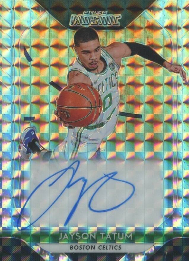 2018 Panini Prizm Mosaic Autographs Jayson Tatum #MOJT Basketball Card