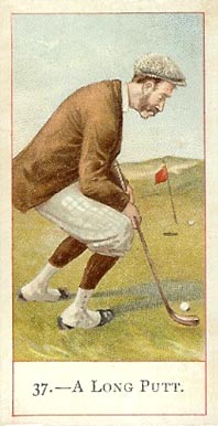 1900 Cope Bros & Co. Cope's Golfers A Long Putt #37 Golf Card